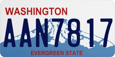 WA license plate AAN7817
