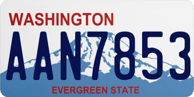 WA license plate AAN7853