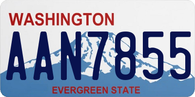 WA license plate AAN7855