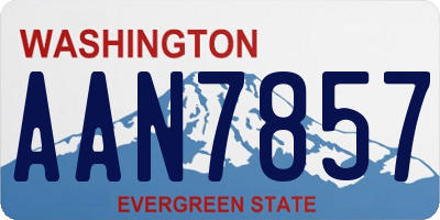 WA license plate AAN7857