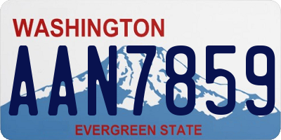 WA license plate AAN7859