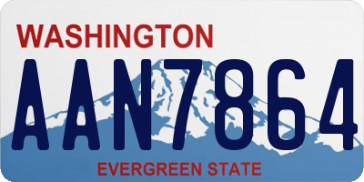 WA license plate AAN7864