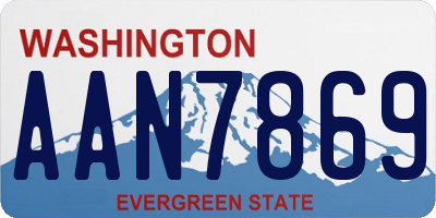 WA license plate AAN7869