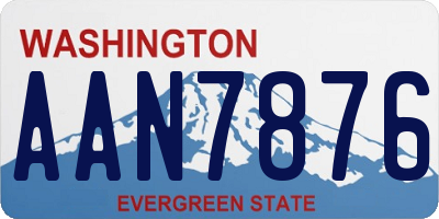 WA license plate AAN7876