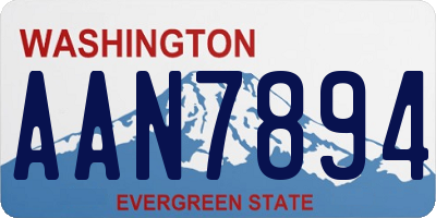 WA license plate AAN7894