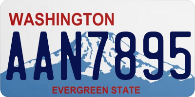 WA license plate AAN7895