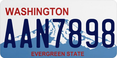 WA license plate AAN7898