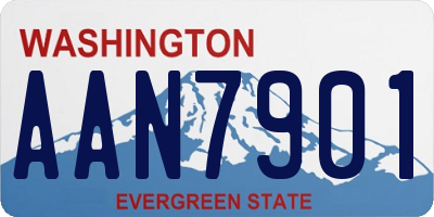 WA license plate AAN7901