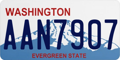 WA license plate AAN7907