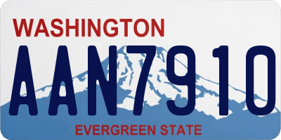 WA license plate AAN7910