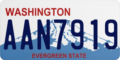 WA license plate AAN7919
