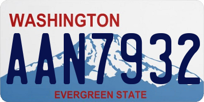 WA license plate AAN7932