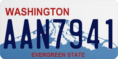 WA license plate AAN7941