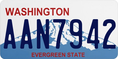WA license plate AAN7942