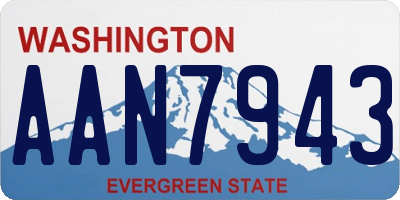 WA license plate AAN7943