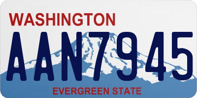 WA license plate AAN7945