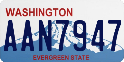WA license plate AAN7947