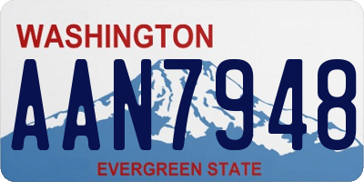 WA license plate AAN7948