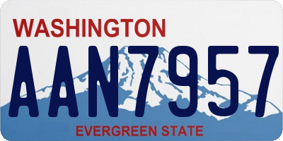 WA license plate AAN7957