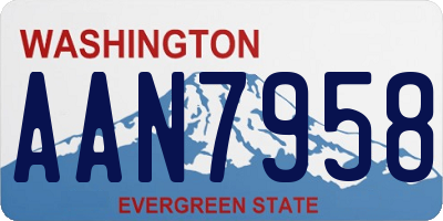 WA license plate AAN7958