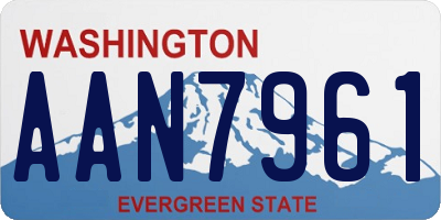 WA license plate AAN7961