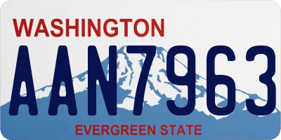 WA license plate AAN7963