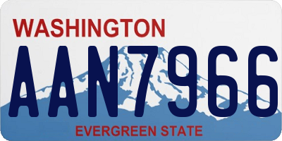 WA license plate AAN7966