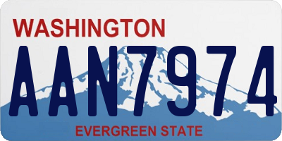 WA license plate AAN7974