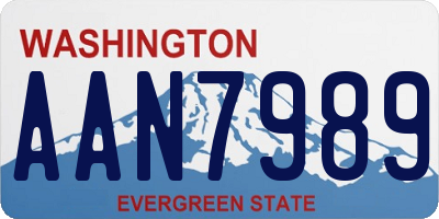 WA license plate AAN7989