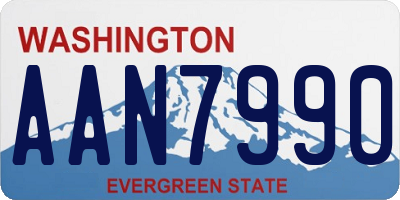 WA license plate AAN7990