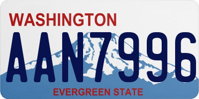 WA license plate AAN7996