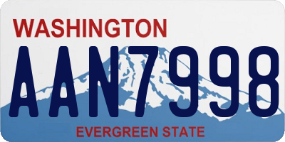 WA license plate AAN7998
