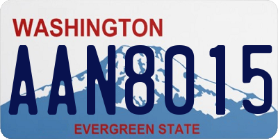 WA license plate AAN8015