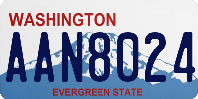 WA license plate AAN8024