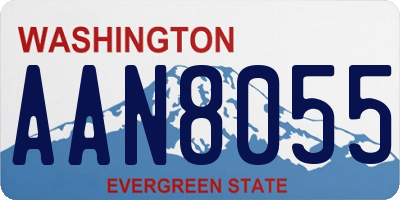 WA license plate AAN8055