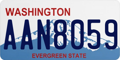 WA license plate AAN8059