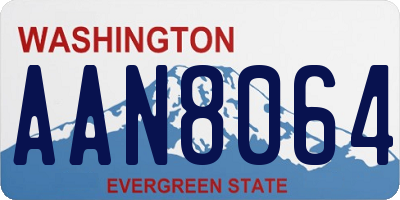 WA license plate AAN8064