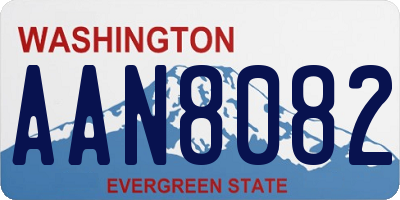 WA license plate AAN8082