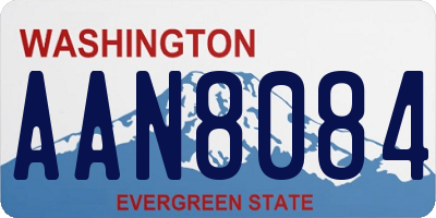 WA license plate AAN8084