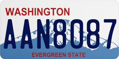 WA license plate AAN8087