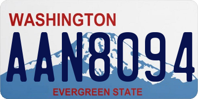 WA license plate AAN8094