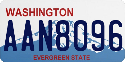 WA license plate AAN8096