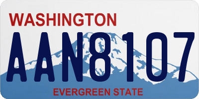 WA license plate AAN8107