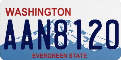 WA license plate AAN8120