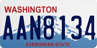 WA license plate AAN8134