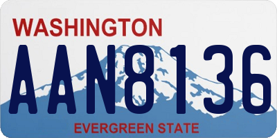 WA license plate AAN8136