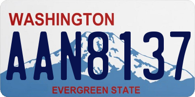 WA license plate AAN8137