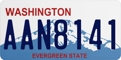 WA license plate AAN8141