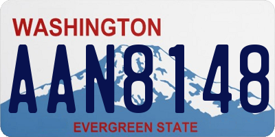 WA license plate AAN8148