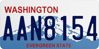 WA license plate AAN8154